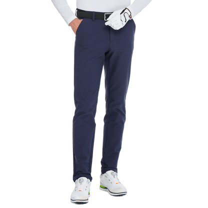 GoPlayer男秋冬彈力腰高爾夫長褲(藏青)