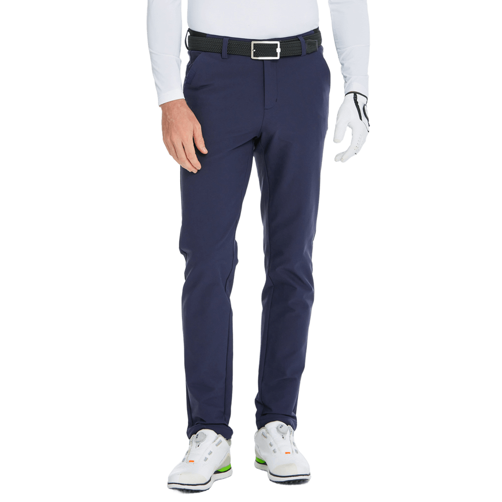 GoPlayer男秋冬彈力腰高爾夫長褲(藏青)