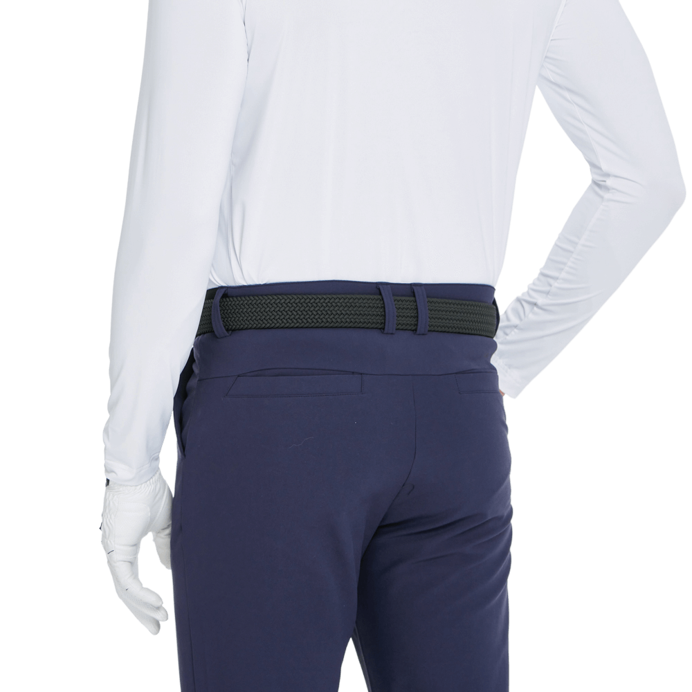 GoPlayer男秋冬彈力腰高爾夫長褲(藏青)