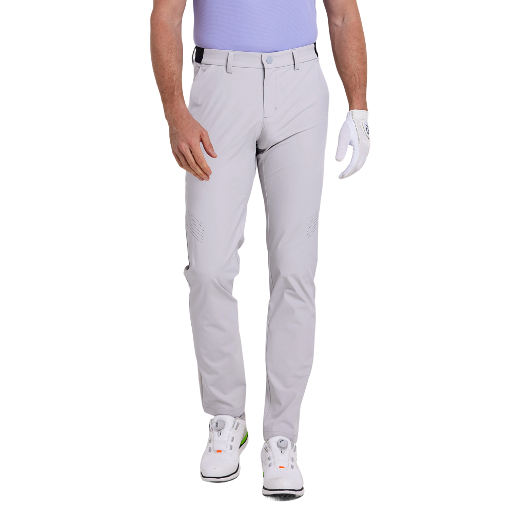 GoPlayer男彈性高爾夫長褲(淺灰)