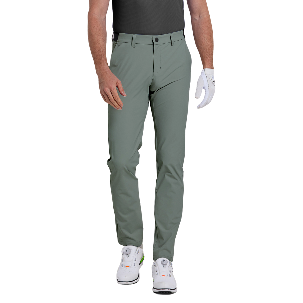 GoPlayer男四面彈高爾夫長褲(豆綠)