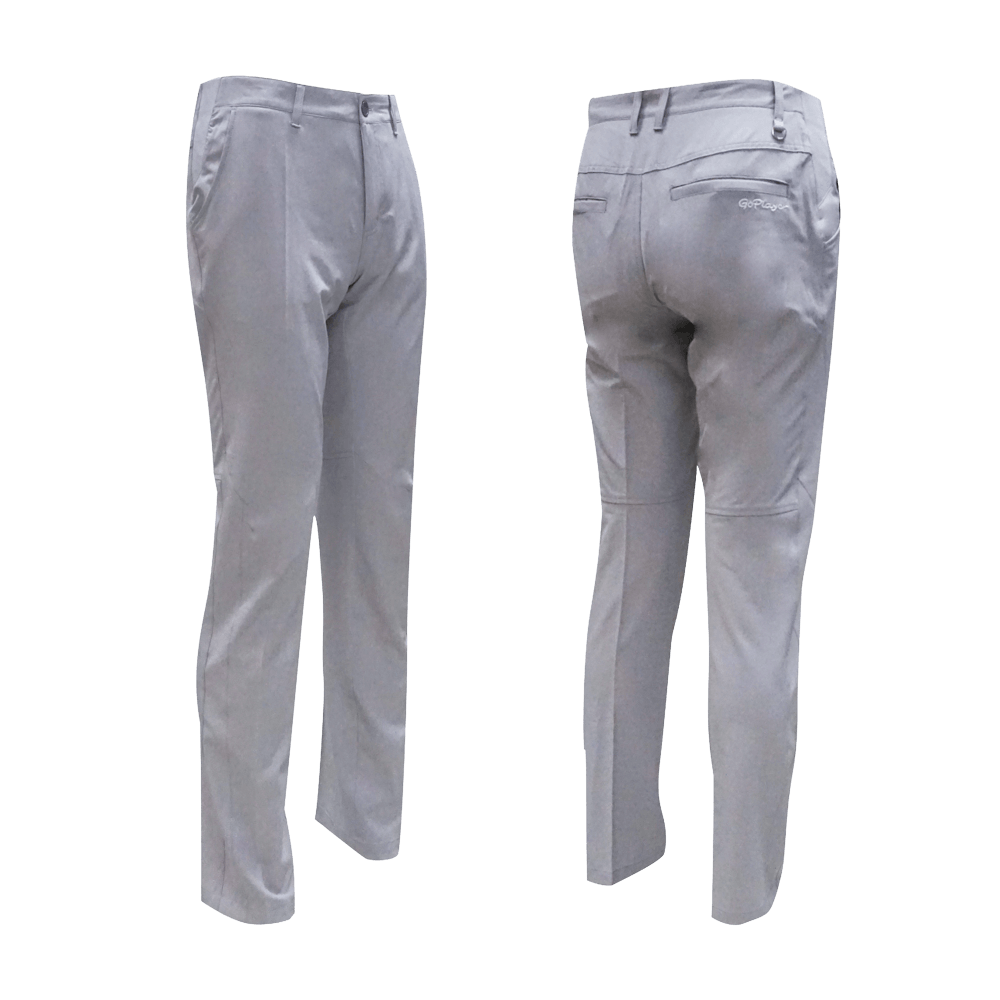 GoPlayer elastic waist quick-drying golf trousers (plain light gray)