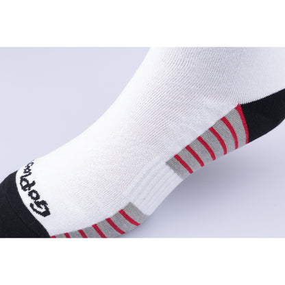 GoPlayer Men's Fine Needle Bamboo Charcoal Ankle Sports Socks (White)