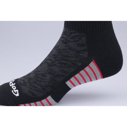 GoPlayer Men's Fine Needle Bamboo Charcoal Ankle Sports Socks (Black)