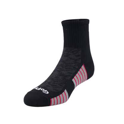 GoPlayer Men's Fine Needle Bamboo Charcoal Ankle Sports Socks (Black)