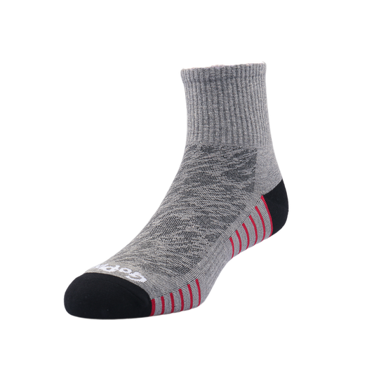 GoPlayer Men's Fine Needle Bamboo Charcoal Ankle Sports Socks (Grey)