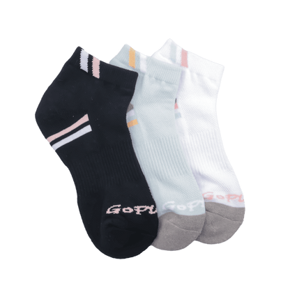 GoPlayer Women's Golf Bamboo Charcoal Socks (Black)