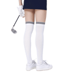 GoPlayer女膝上長筒襪(竹炭白黑)