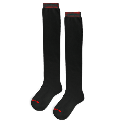 GoPlayer レディース ニーストッキング (竹炭ブラックレッド)