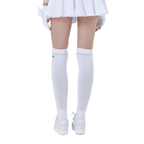 GoPlayer女高爾夫膝上襪(白銀)