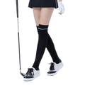 GoPlayer Women's Golf Knee Socks (Black and Silver)