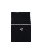 GoPlayer レディース ゴルフ ニーソックス (ブラックとシルバー)