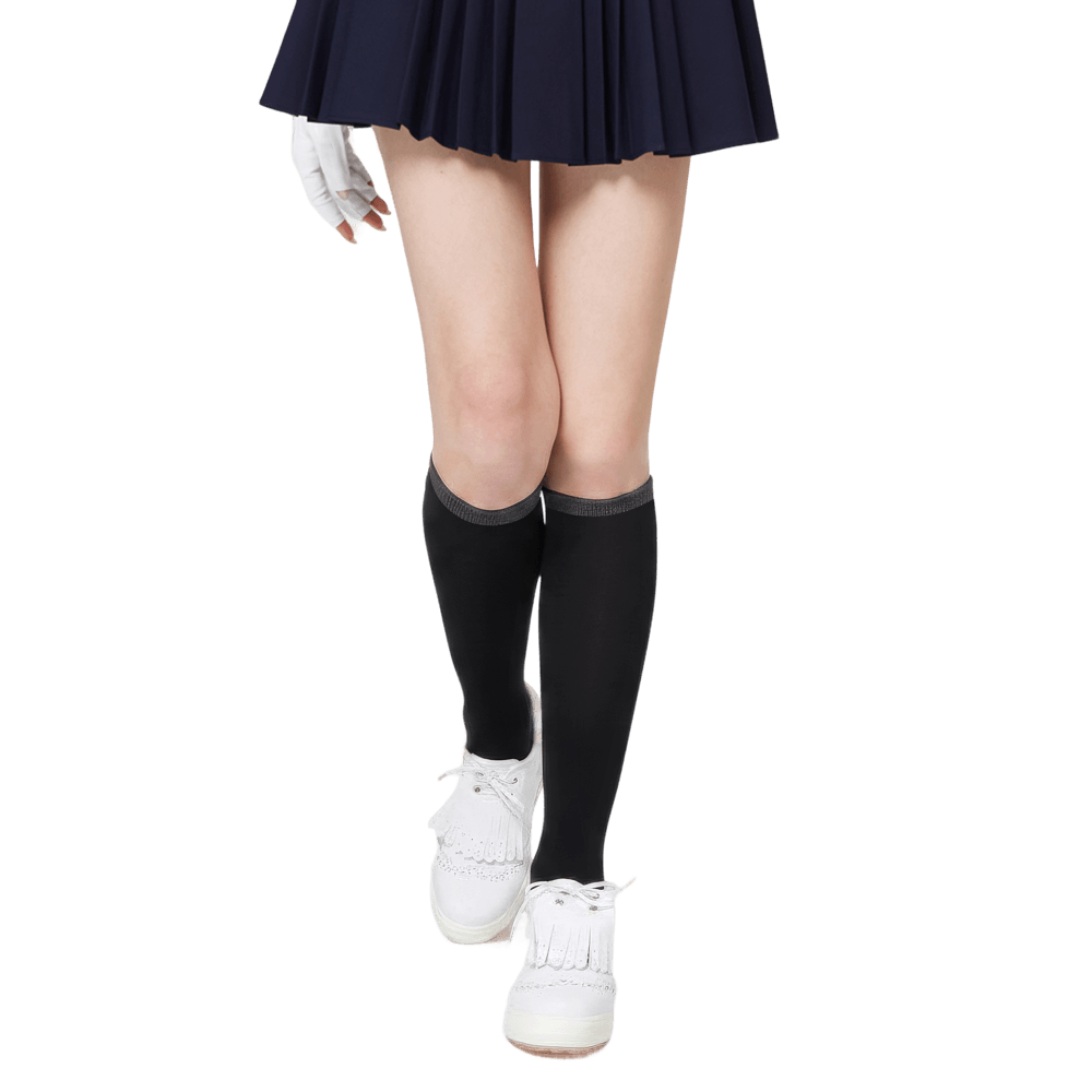 GoPlayer女高爾夫長筒襪(黑)