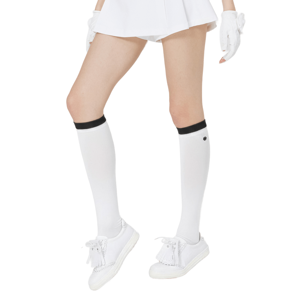 GoPlayer女高爾夫長筒襪(白)