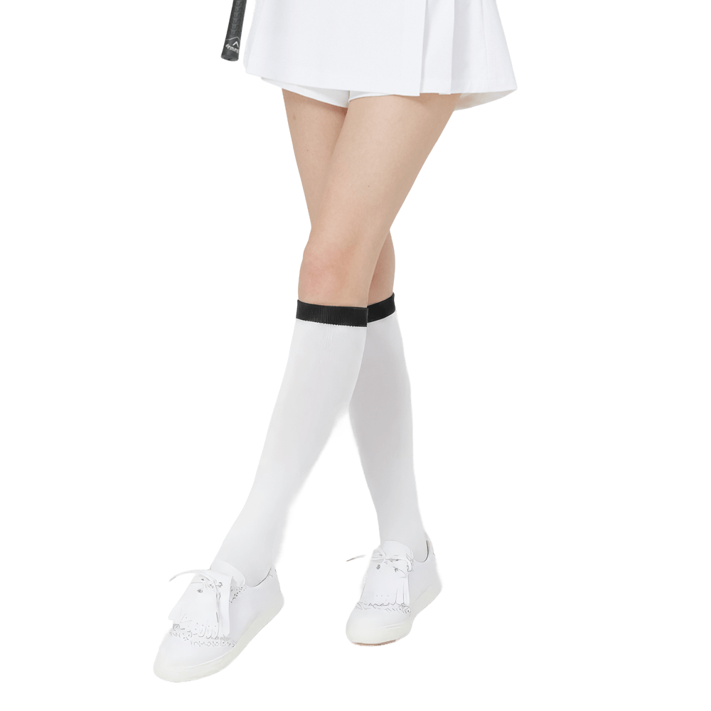 GoPlayer女高爾夫長筒襪(白)
