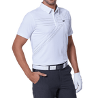 GoPlayer男彈性快乾短袖上衣(英旗紋白)