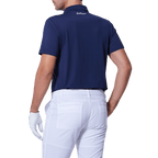 GoPlayer男彈性快乾短袖上衣(英旗紋藍)