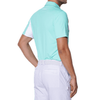 GoPlayer男彈性快乾短袖上衣(薄荷綠白)