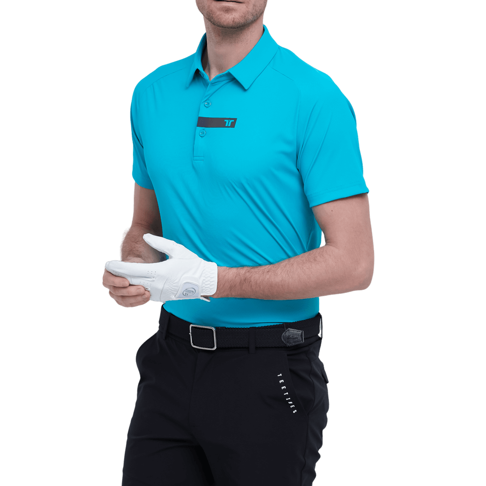 GoPlayer Men's Lightweight Super Elastic Short Sleeve Top (Blue)