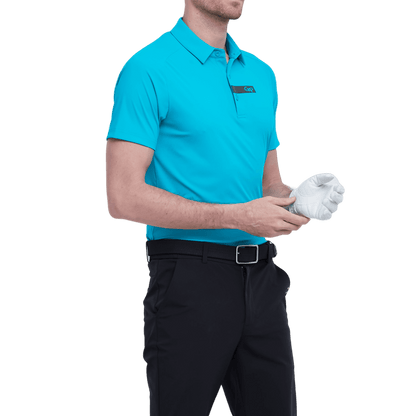 GoPlayer Men's Lightweight Super Elastic Short Sleeve Top (Blue)