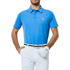 GoPlayer男輕薄超彈短袖上衣(彩藍)