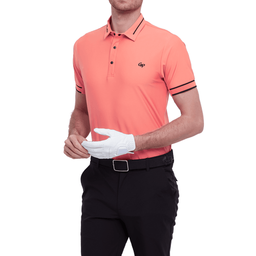 GoPlayer男輕薄超彈短袖上衣(橘)