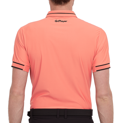 GoPlayer Men's Lightweight Super Elastic Short Sleeve Top (Orange)