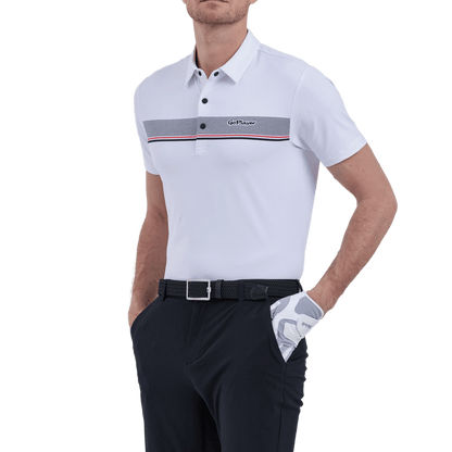 GoPlayer Men's Elastic Breathable Short Sleeve Top (White)