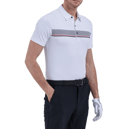 GoPlayer Men's Elastic Breathable Short Sleeve Top (White)