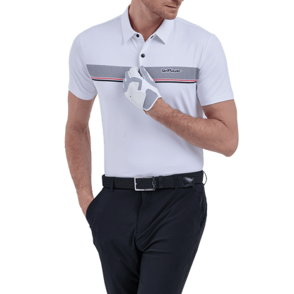 GoPlayer Men's Elastic Breathable Short Sleeve Top (White)