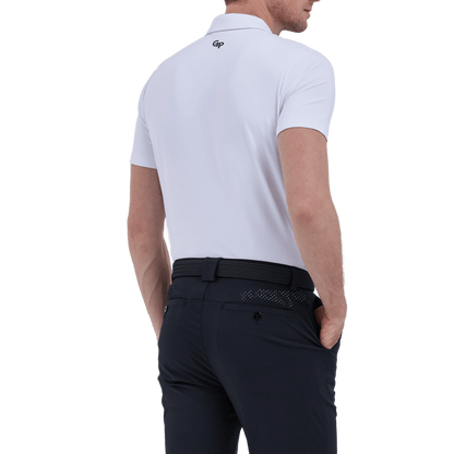 GoPlayer Men's Elastic Breathable Short Sleeve Top (White)