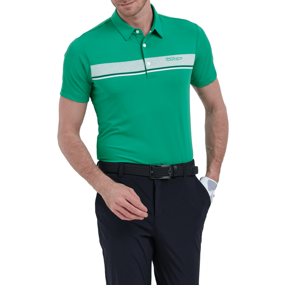 GoPlayer Men's Elastic Breathable Short Sleeve Top (Green)