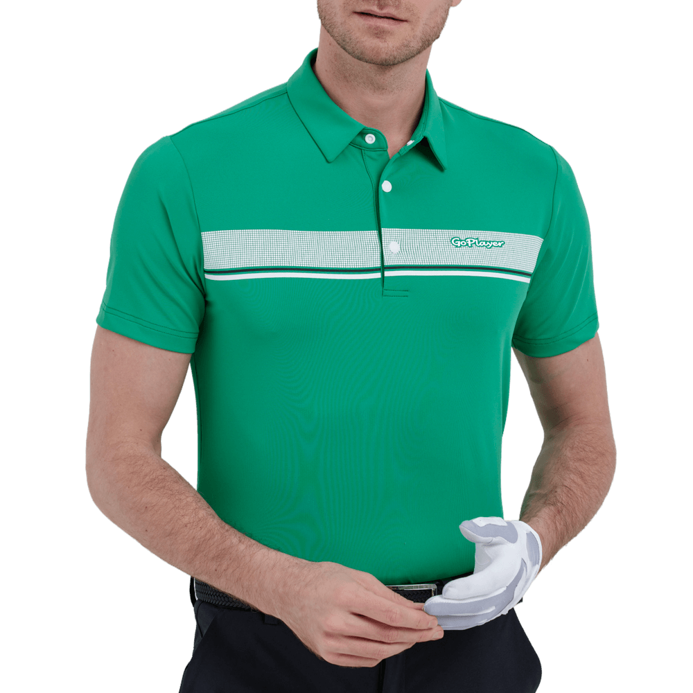 GoPlayer Men's Elastic Breathable Short Sleeve Top (Green)