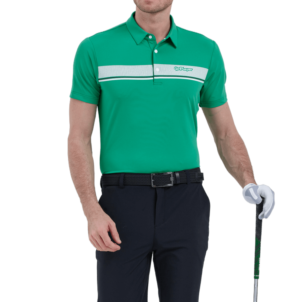 GoPlayer Men's Elastic Breathable Short Sleeve Top (Green)