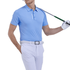 GoPlayer Men's Elastic Breathable Short Sleeve Top (Light Blue)