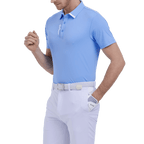 GoPlayer Men's Elastic Breathable Short Sleeve Top (Light Blue)