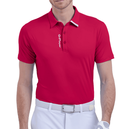 GoPlayer Men's Elastic Breathable Short Sleeve Top (Red)