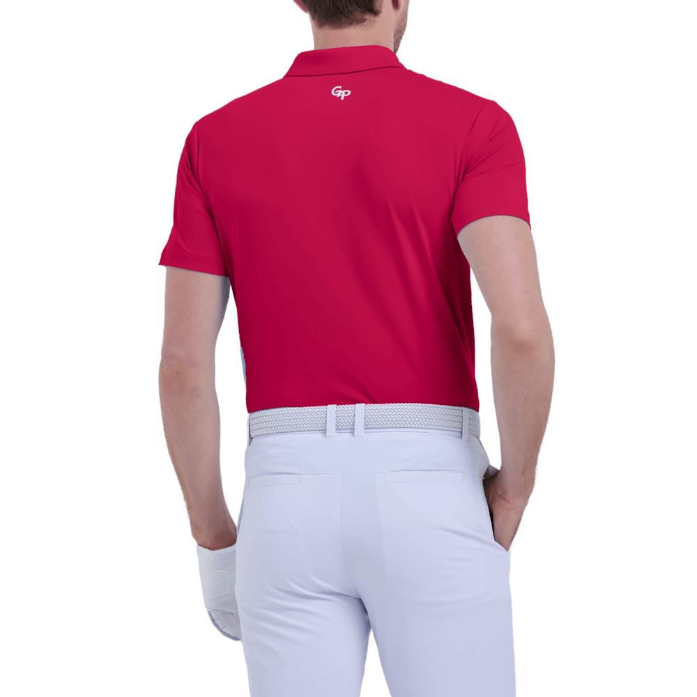 GoPlayer Men's Elastic Breathable Short Sleeve Top (Red)
