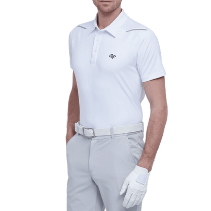 GoPlayer Men's Elastic Breathable Short Sleeve Top (White)