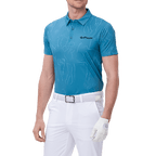 GoPlayer男短袖印花上衣(湖綠)