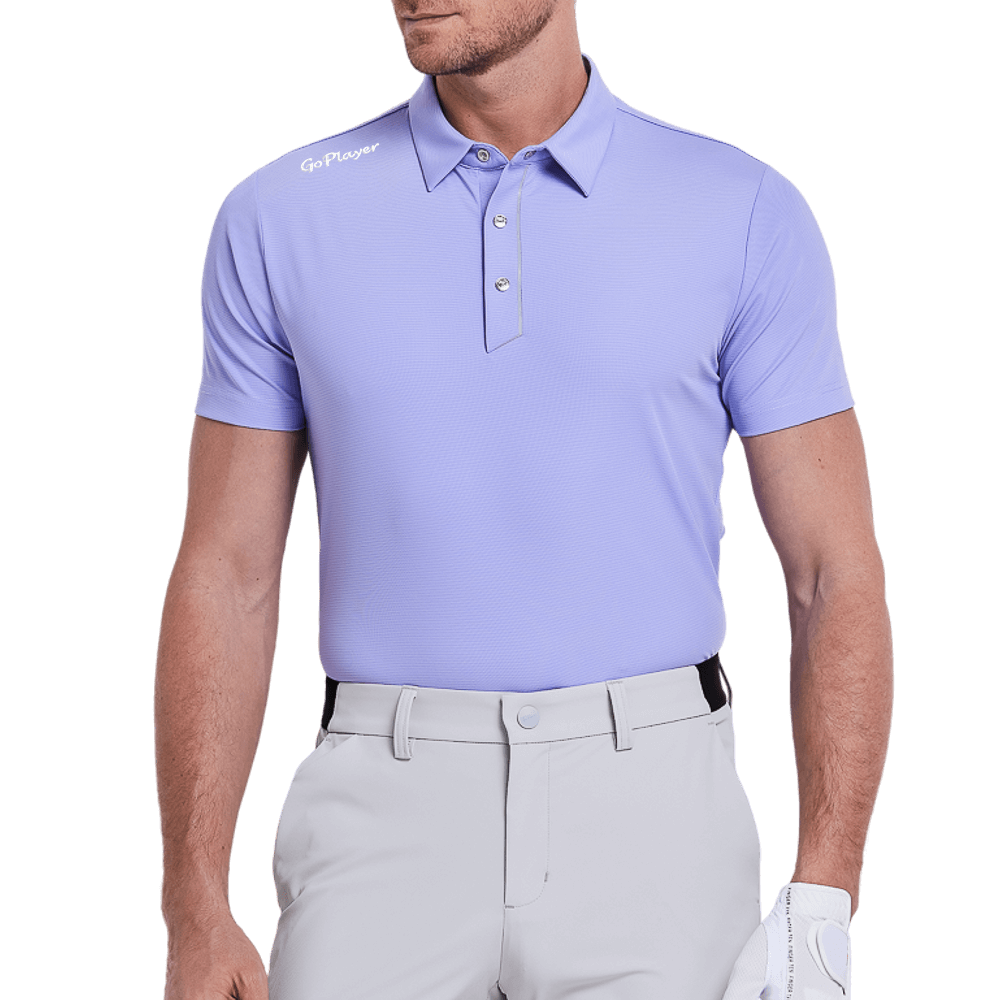 GoPlayer男輕薄透氣短袖上衣(紫)