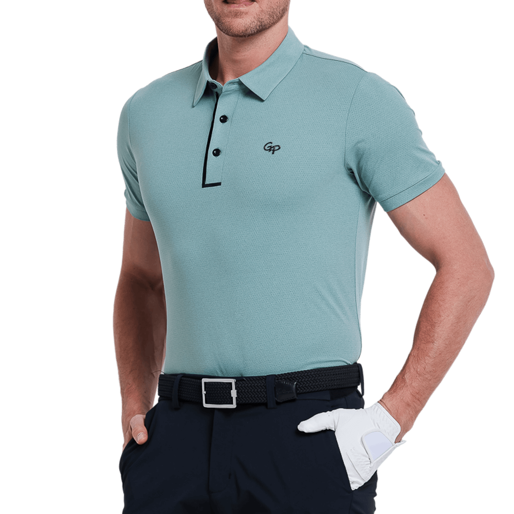 GoPlayer男輕薄透氣短袖上衣(綠)