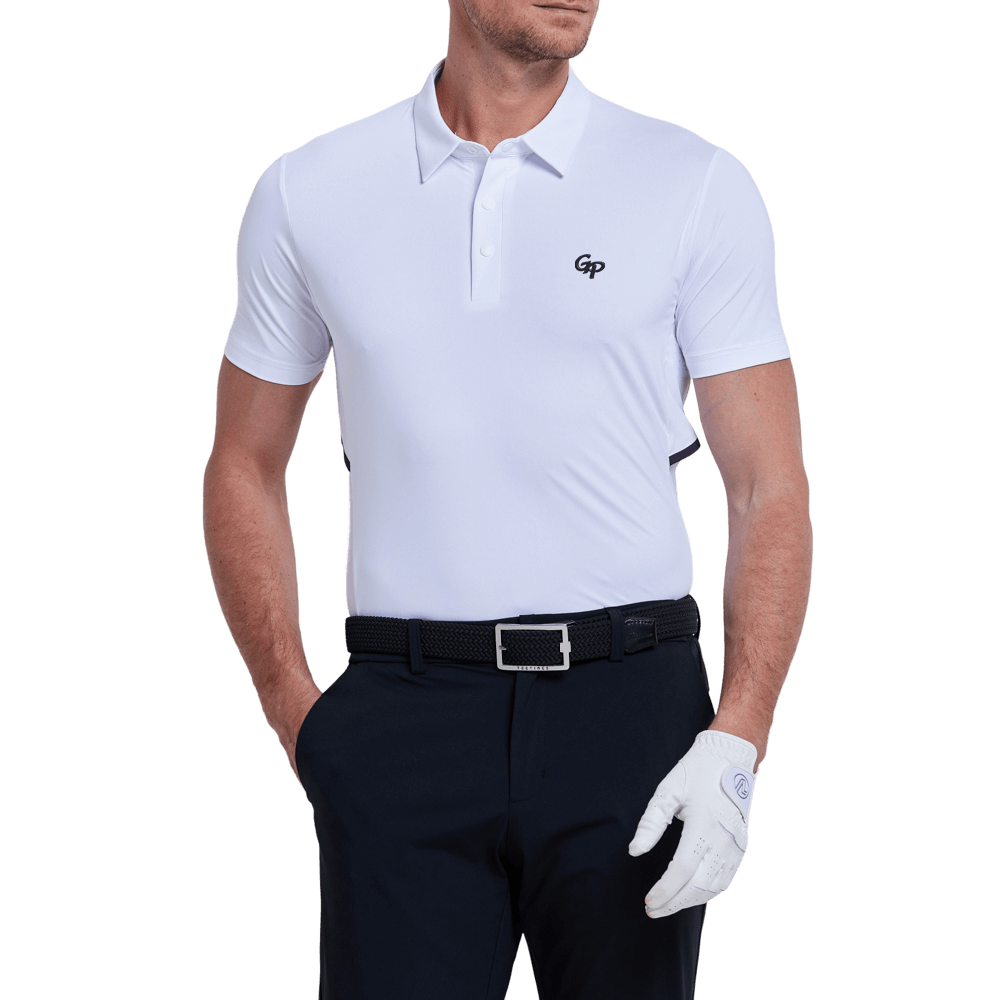 GoPlayer男涼感透氣短袖(白)