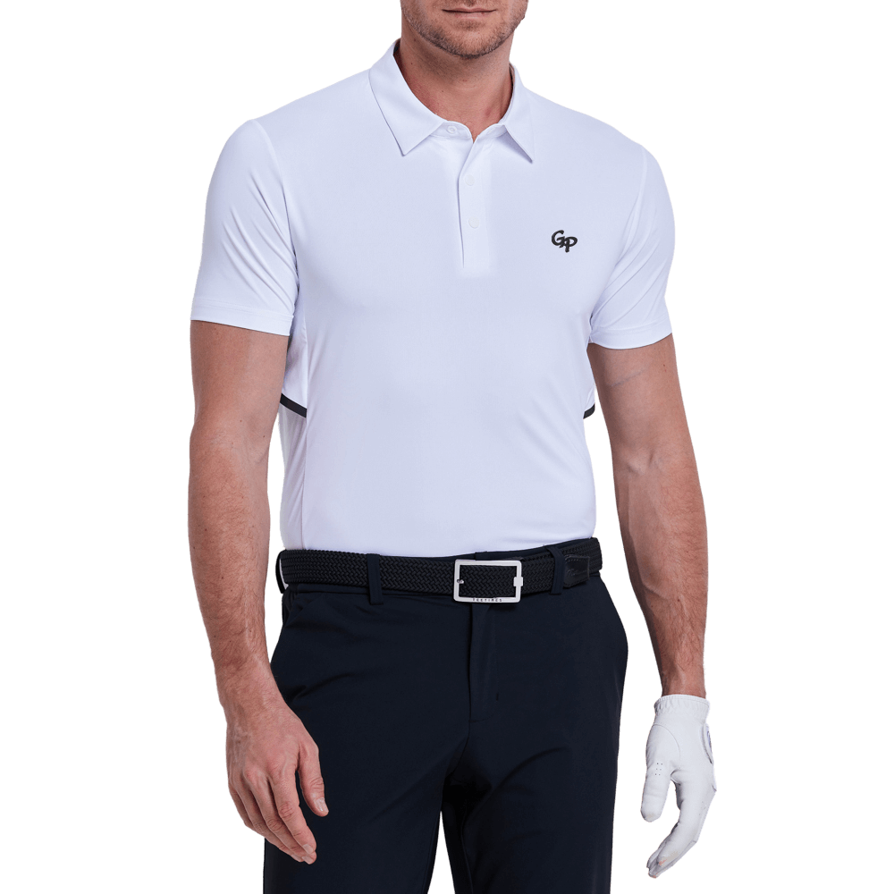 GoPlayer男涼感透氣短袖(白)