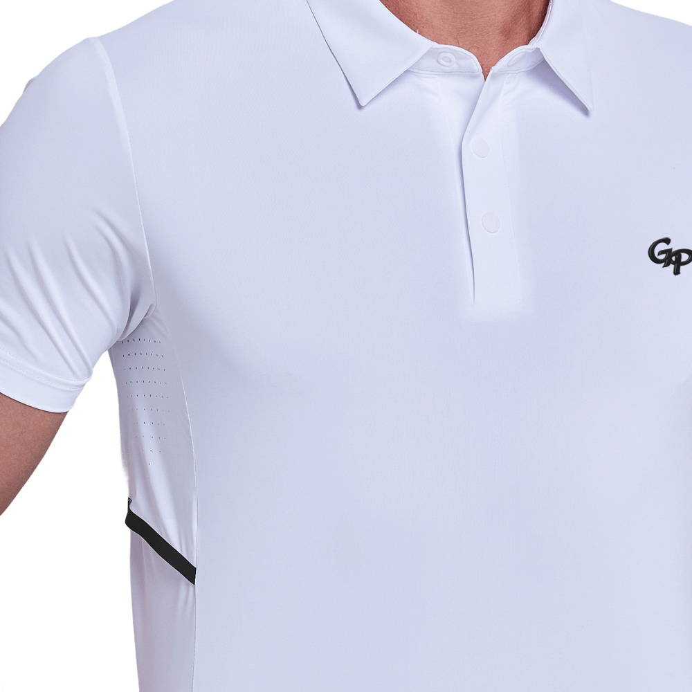 GoPlayer男涼感透氣短袖(白)