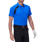 GoPlayer男高爾夫撞色短袖(藍)