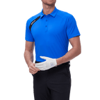 GoPlayer男高爾夫撞色短袖(藍)