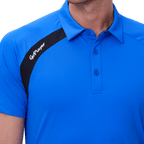 GoPlayer男高爾夫撞色短袖(藍)