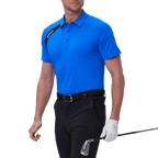 GoPlayer男高爾夫撞色短袖(藍)