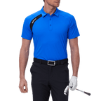 GoPlayer男高爾夫撞色短袖(藍)